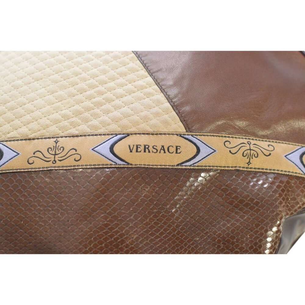 Gianni Versace Patchwork Δερμάτινη Τσάντα Ώμου με… - image 12